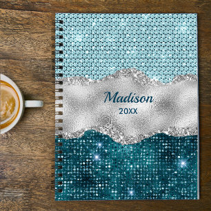 Agenda Moda giradamente verde azulada menta verde purpuri