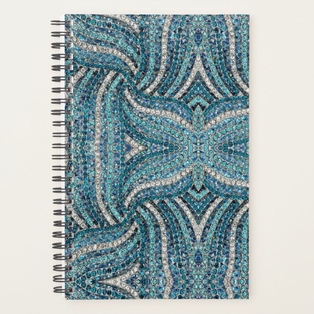 Agenda moda gitana bohemia azul turquesa plateado (Anverso)
