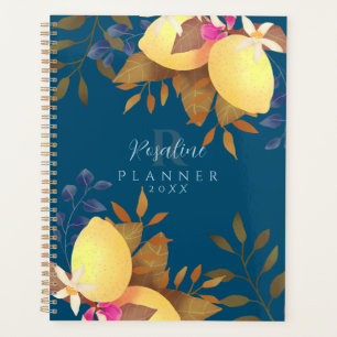 Agenda Moda limón Monograma Turquesa