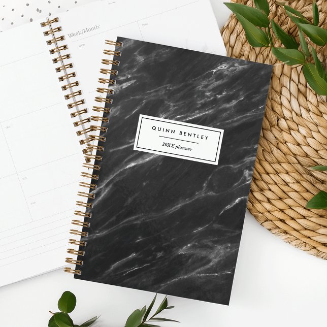 Agenda Moda Marble negro personalizado (Subido por el creador)
