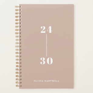 Agenda Moda Mínima Tipografía Rosa Polvorienta Semanal Me