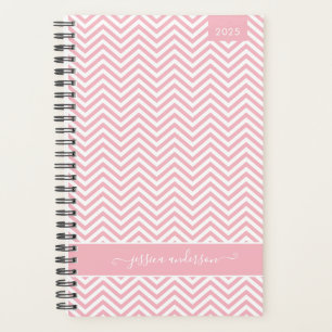 Agenda Moda moderna Chevron Zigzag Rubor Guión Giratorio