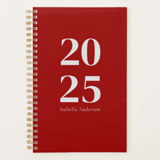 Agenda Moda moderna personalizada Vino Rojo Mensual/Seman
