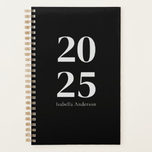 Agenda Moda personalizada de moda negro mensual/semanal
