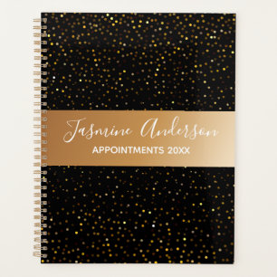 Agenda Moda Purpurina de oro negro 2024 semanal mensual