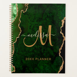 Agenda Moda Purpurina de oro verde Personalizado de edad 