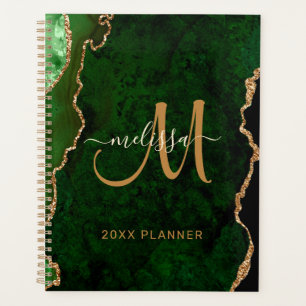 Agenda Moda Purpurina de oro verde Personalizado de edad