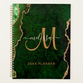 Agenda Moda Purpurina de oro verde Personalizado de edad 