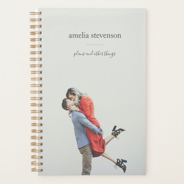 Agenda Moda simple Nombre personalizado Superposición de  (Anverso)