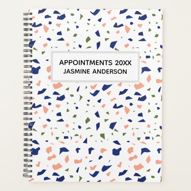 Agenda Moda Terrazzo moderno 2024 Semanal Mensual (Anverso)