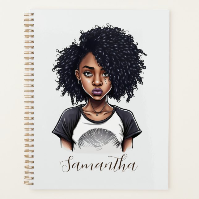 Agenda Moda y mujer africana clásica (Anverso)