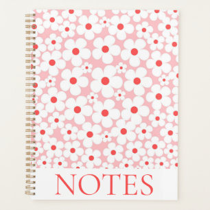 Agenda Modelo moderno de flor rosa