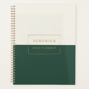 Agenda Modern 2022 Green Monthly/Weekly Planner
