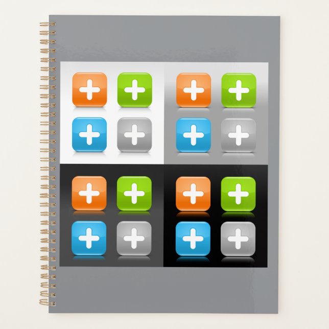Agenda Modern Addition Math Symbol Shiny Glassy Icons (Anverso)
