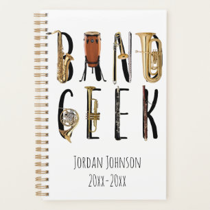 Agenda Modern Band Geek Instrumento Musical Tu Propio Nom