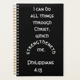 Agenda Modern Black Philippians 4:13 Scripture Verse
