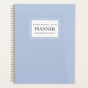 Agenda Modern Dusty Blue 2022 2023 Semanalmente Mensual