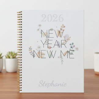 Agenda Modern Floral New Year New Me Planner
