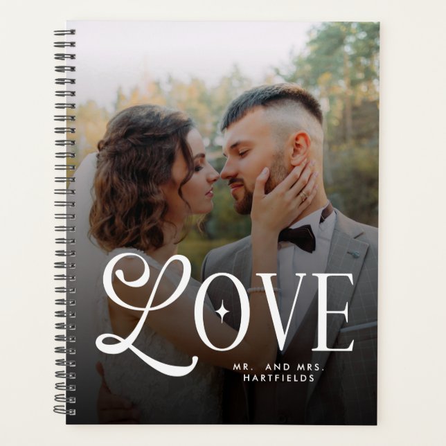 Agenda Modern Love Custom Wedding 2 Photos Couples (Anverso)