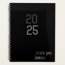 Modern Minimal Black 2025 Planner
