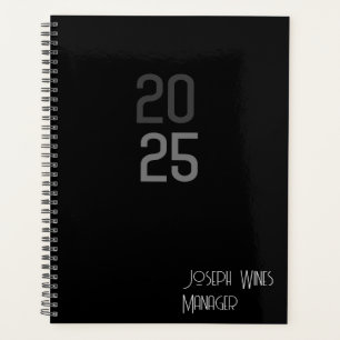 Agenda Modern Minimal Black 2025 Planner