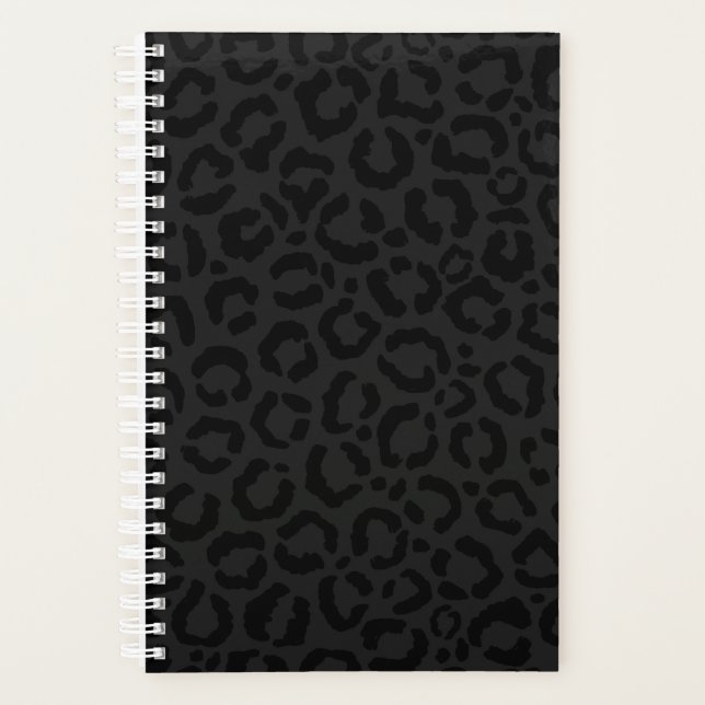 Agenda Modern Minimal Black Leopard Print (Anverso)