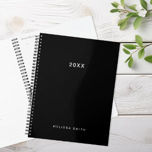 Agenda Modern Minimal Black Planner