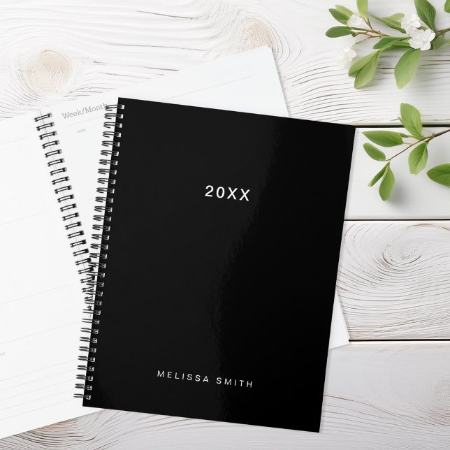 Agenda Modern Minimal Black Planner (Subido por el creador)