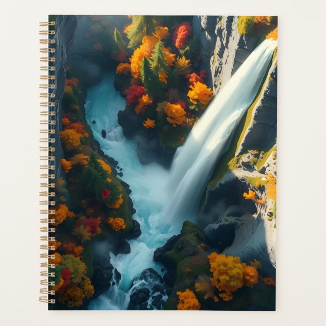 Agenda Modern Navy & Gold Abstract Mountain Peak – Luxury (Anverso)