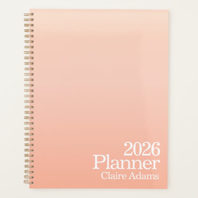 Agenda Modern Orange Ombre Planner (Anverso)