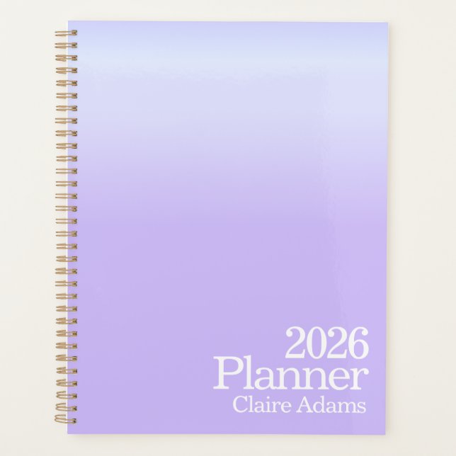 Agenda Modern Purple Ombre Planner (Anverso)