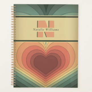 Agenda Modern Retro Funky Romántico Planner del Corazón