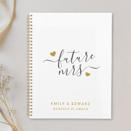 Agenda Modern Script Gold Hearts Future Mrs Boda
