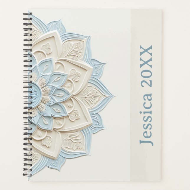 Agenda Modern Simple Pretty Colorful Cute Mandala Planner (Anverso)