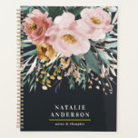 Agenda Moderna acuarela floral y follaje elegante<br><div class="desc">Moderna acuarela de moda floral y follaje de diseño elegante. Sobre el diseño floral y follaje de tendencia. Parte de una colección moderna.</div>