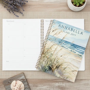 Agenda Moderna acuarela Playa Costera de Playa Personal