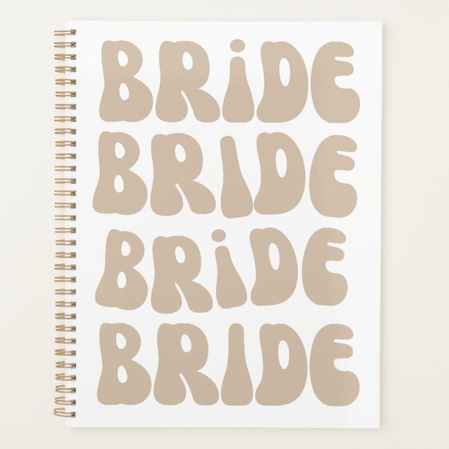 Agenda Moderna cosecha de bachillerato retro de novia (Anverso)