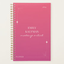 Moderna empresa de maquillaje elegante rosa