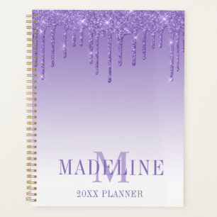 Agenda Moderna Moda Purpura Brillante Monograma