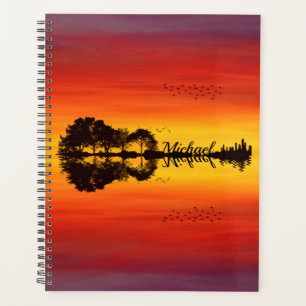 Agenda Moderna Naranja Sunset Guitarist Name Watercolor