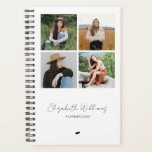 Agenda Moderna planificación personalizada de 4 Collages<br><div class="desc">Diseño moderno y elegante impreso Personalizado 4 Collage de fotos Nombre Planner que se puede personalizar con el texto. Haga clic en el botón "Personalizar" y utilice nuestra herramienta de diseño para modificar esta plantilla. Visita la tienda de Diseño de Arte Gráfico para ver otros productos que coincidan con este...</div>