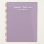 Agenda Moderna tipografía mínima cisma de escritura casua<br><div class="desc">Una tipografía de escritura moderna y casual minimalista planificador en el ciruelo y el tema blanco. Perfecto para uso personal y negocios o como regalo personalizado para un amigo,  hija,  compañero de trabajo,  jefe,  tía,  sobrina,  mamá.</div>