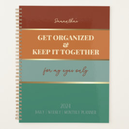 Agenda Moderna Typografía Gold Elegant Journal Planner