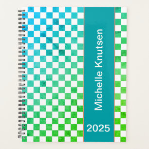 Agenda Moderna verificación personalizada azul y verde 20