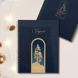 Agenda Moderna y elegante cita de estilo de guion azul pr