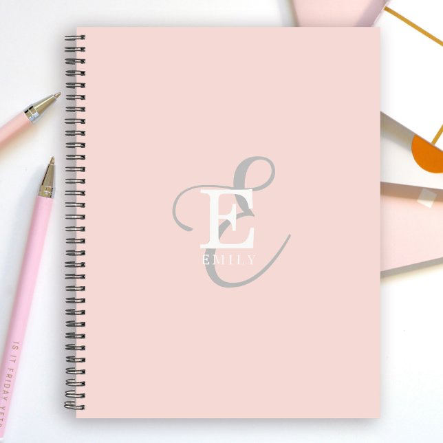 Agenda Moderna y elegante tipografía monográfica Rubor Pi (Personalize with your name and monogram initial.)