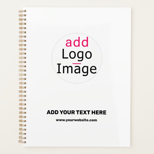 Agenda Moderna y moderna marca de personalizado blanca (Anverso)