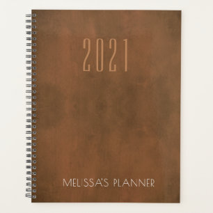 Agenda Moderno 2021 Elegante Nombre Personalizado