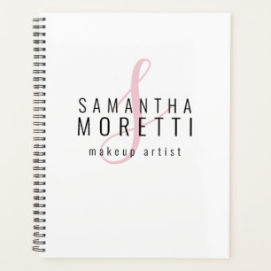Agenda Moderno artista de maquillaje de guiones rosados p