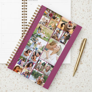 Agenda Moderno Collage de fotos familiar 19 Imagen Rosa